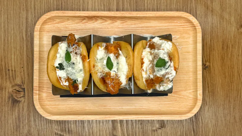 Chicken Parm Bao Buns at Liv's Tavern